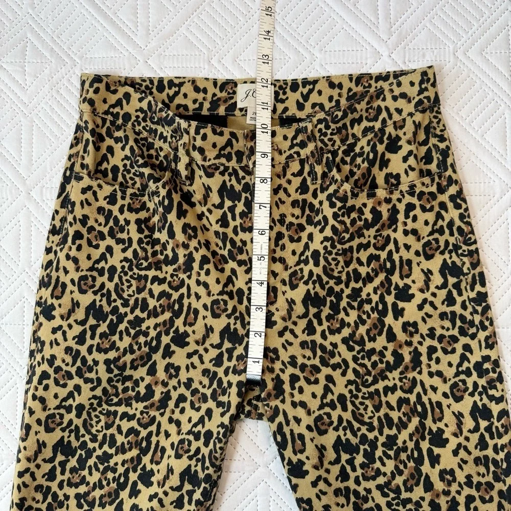 J. Crew Kick Out Crop Leopard Print Pants Size 28